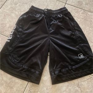 And1 Mens Basketball Gym Workout Shorts Adjustable Waist S Black